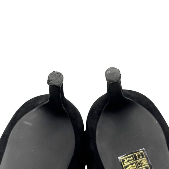 Stuart Weitzman Black Suede Heel Sock Luxury Boot Women Size 10 - Picture 14 of 16